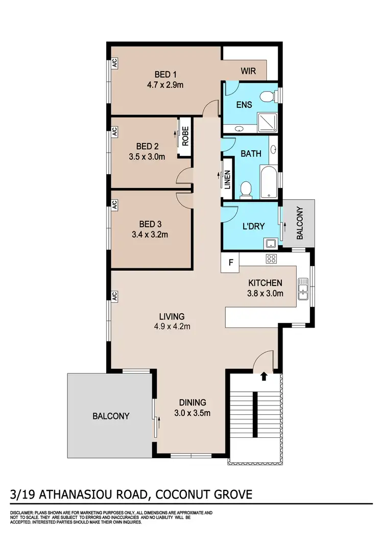 Floorplan of Homely unit listing, 3/19 Athanasiou Road, Coconut Grove NT 810