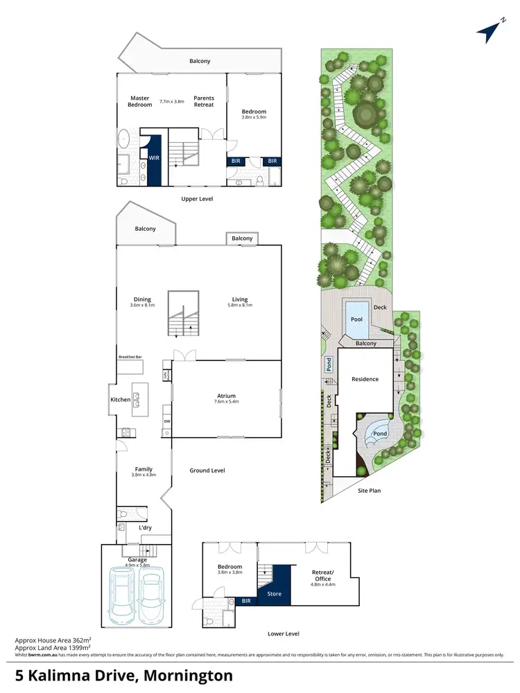 Floorplan of Homely house listing, 5 Kalimna Drive, Mornington VIC 3931