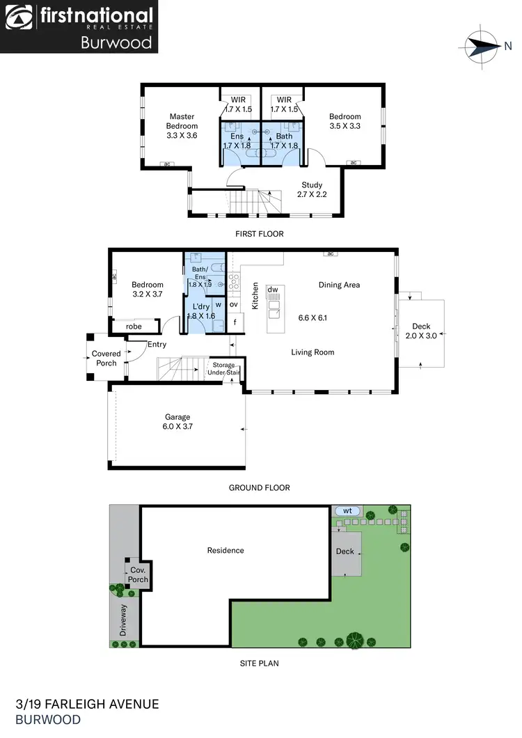 Floorplan of Homely townhouse listing, 3/19 Farleigh Avenue, Burwood VIC 3125