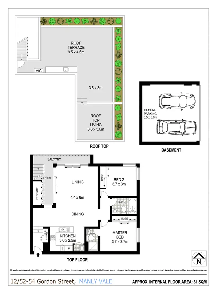 Floorplan of Homely apartment listing, 12/52-54 Gordon Street, Manly Vale NSW 2093