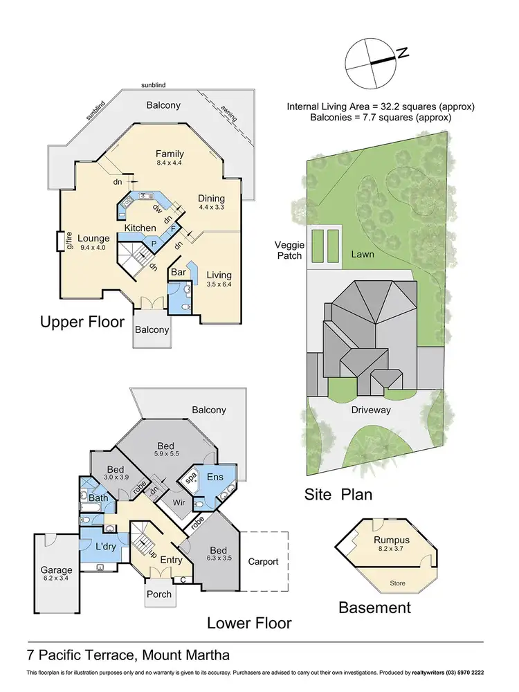Floorplan of Homely house listing, 7 Pacific Terrace, Mount Martha VIC 3934