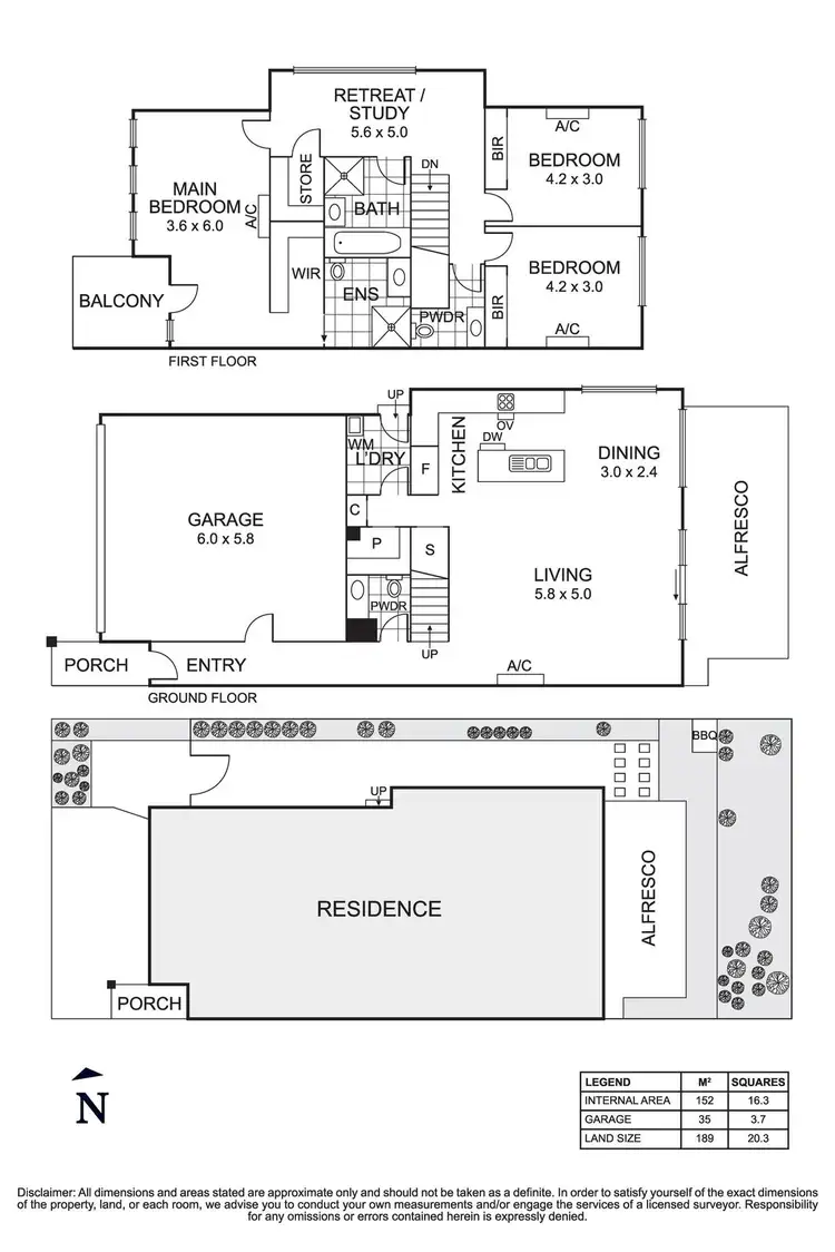 Floorplan of Homely townhouse listing, 2/15 Grove Street, Eltham VIC 3095