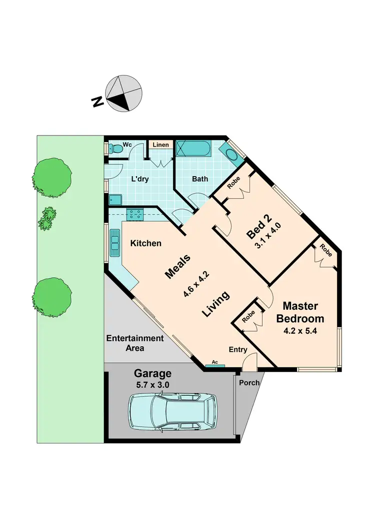 Floorplan of Homely unit listing, 2/54 Sutherland Street, Kilmore VIC 3764