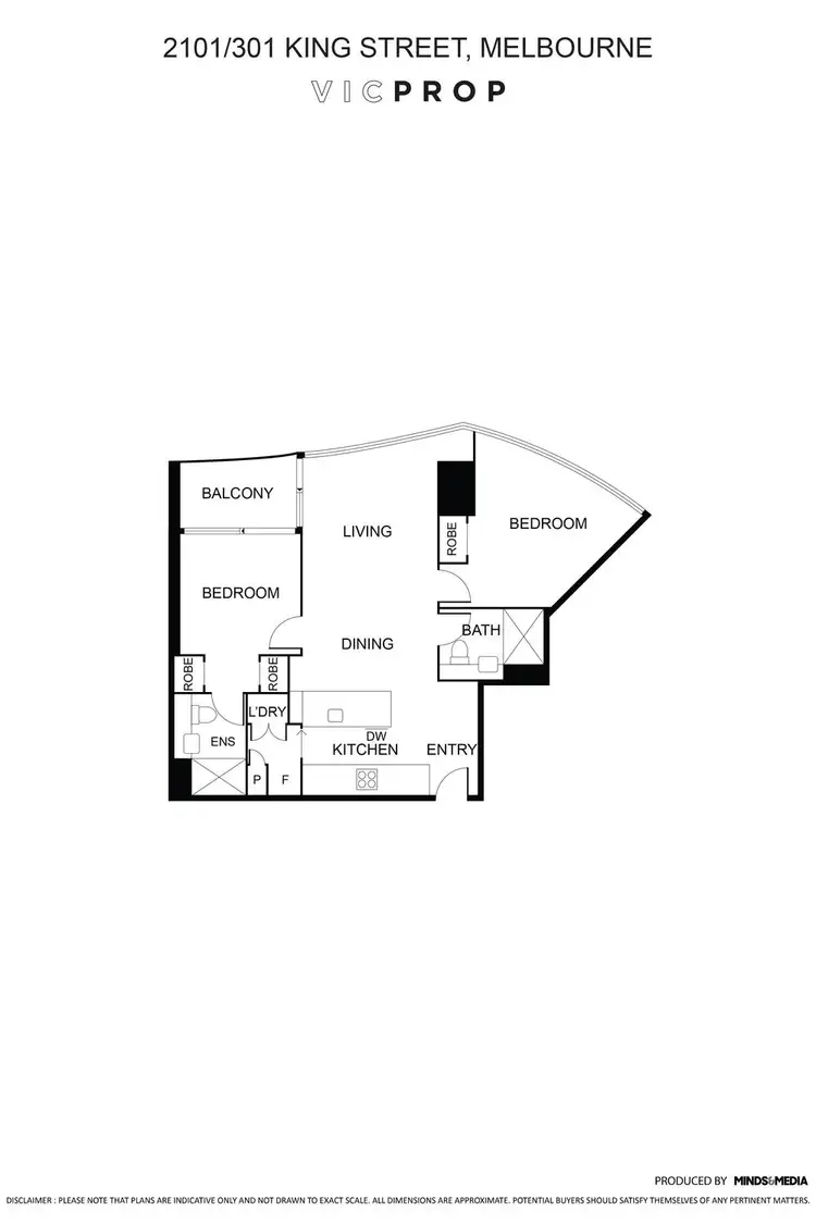 Floorplan of Homely apartment listing, 2101/301 King Street, Melbourne VIC 3000