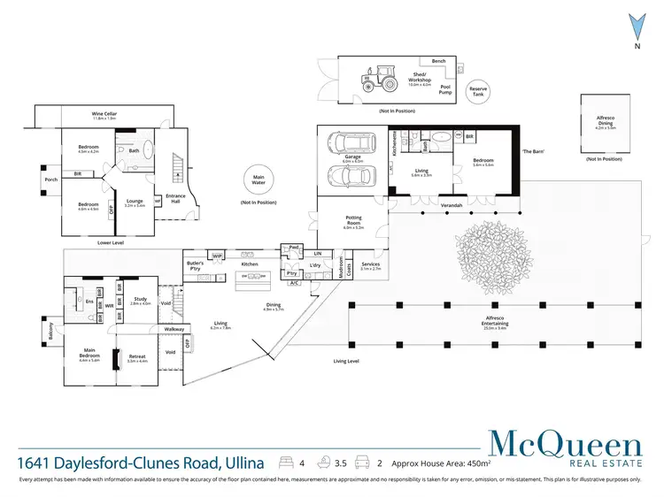 Floorplan of Homely house listing, 1641 Daylesford Clunes Road, Ullina VIC 3370
