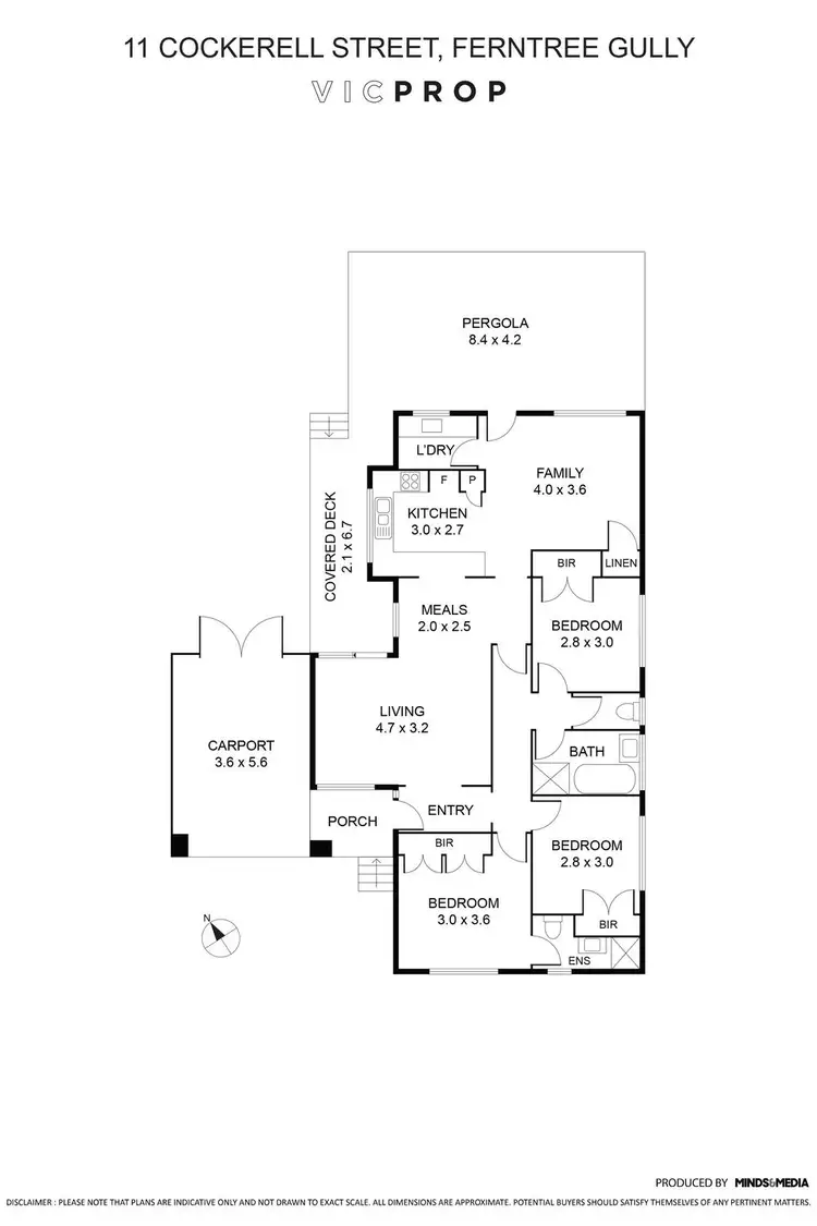 Floorplan of Homely house listing, 11 Cockerell Street, Ferntree Gully VIC 3156