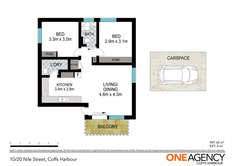 Floorplan of Homely unit listing, 10/20 Nile Street, Coffs Harbour NSW 2450
