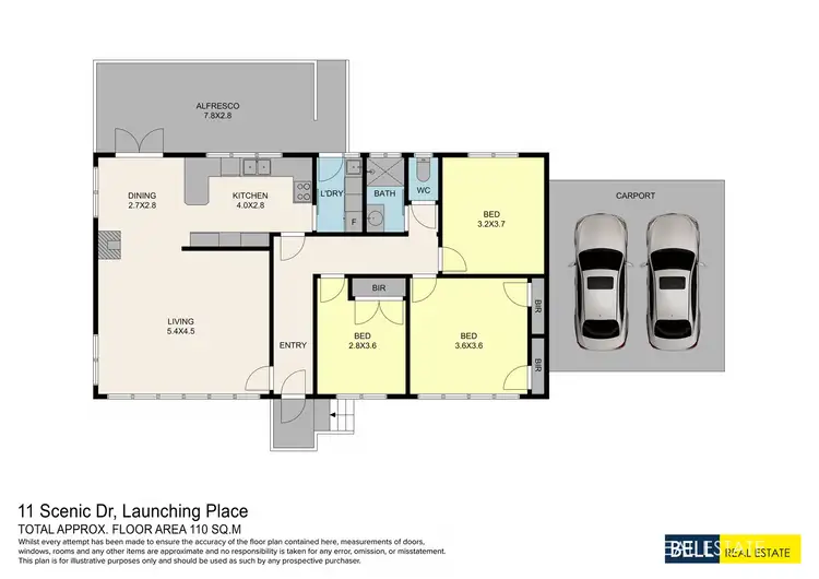 Floorplan of Homely house listing, 11 Scenic Drive, Launching Place VIC 3139