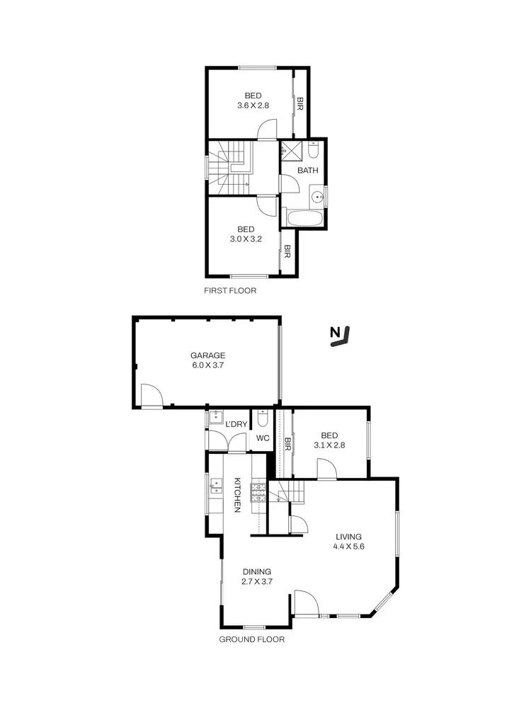 Floorplan of Homely townhouse listing, 1/32 High Street, Bayswater VIC 3153