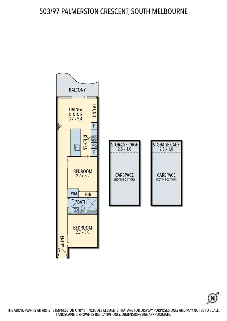 Floorplan of Homely apartment listing, 503/97 Palmerston Crescent, South Melbourne VIC 3205