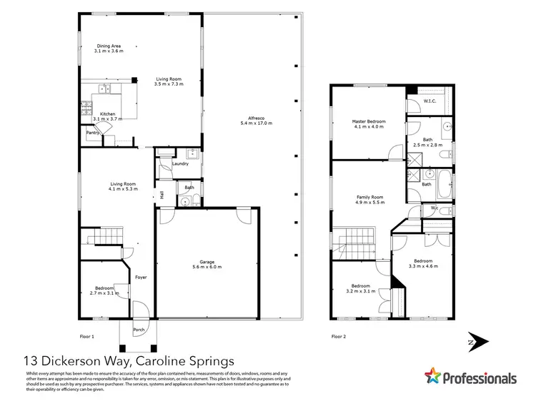 Floorplan of Homely house listing, 13 Dickerson Way, Caroline Springs VIC 3023