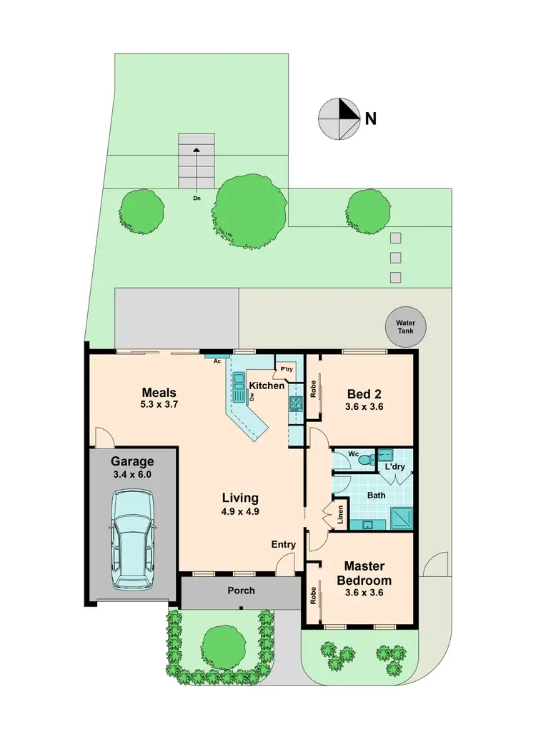 Floorplan of Homely unit listing, 4/87 Rail Street, Wandong VIC 3758