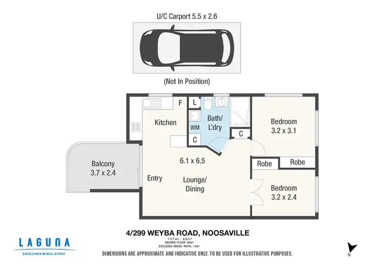 Floorplan of Homely unit listing, 4/299 Weyba Road, Noosaville QLD 4566