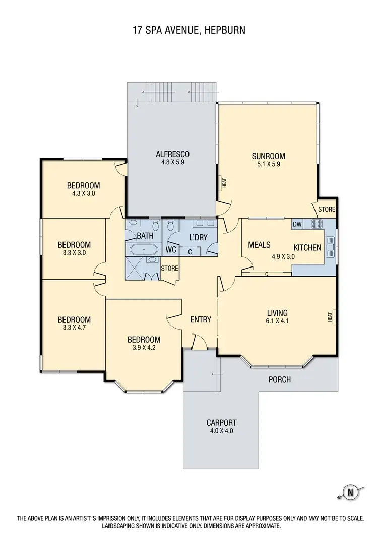 Floorplan of Homely house listing, 17 Spa Avenue, Hepburn VIC 3461