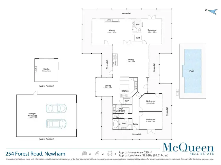Floorplan of Homely house listing, 254 Forest Road, Newham VIC 3442