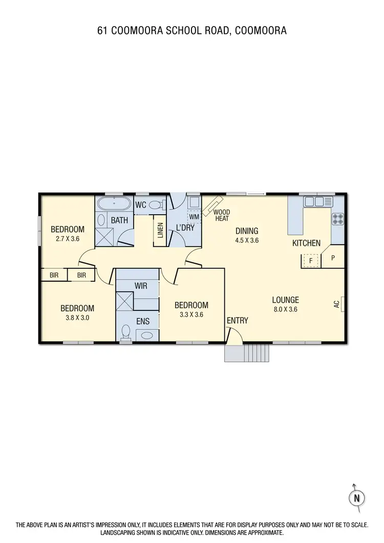 Floorplan of Homely house listing, 61 Coomoora School Road, Coomoora VIC 3461