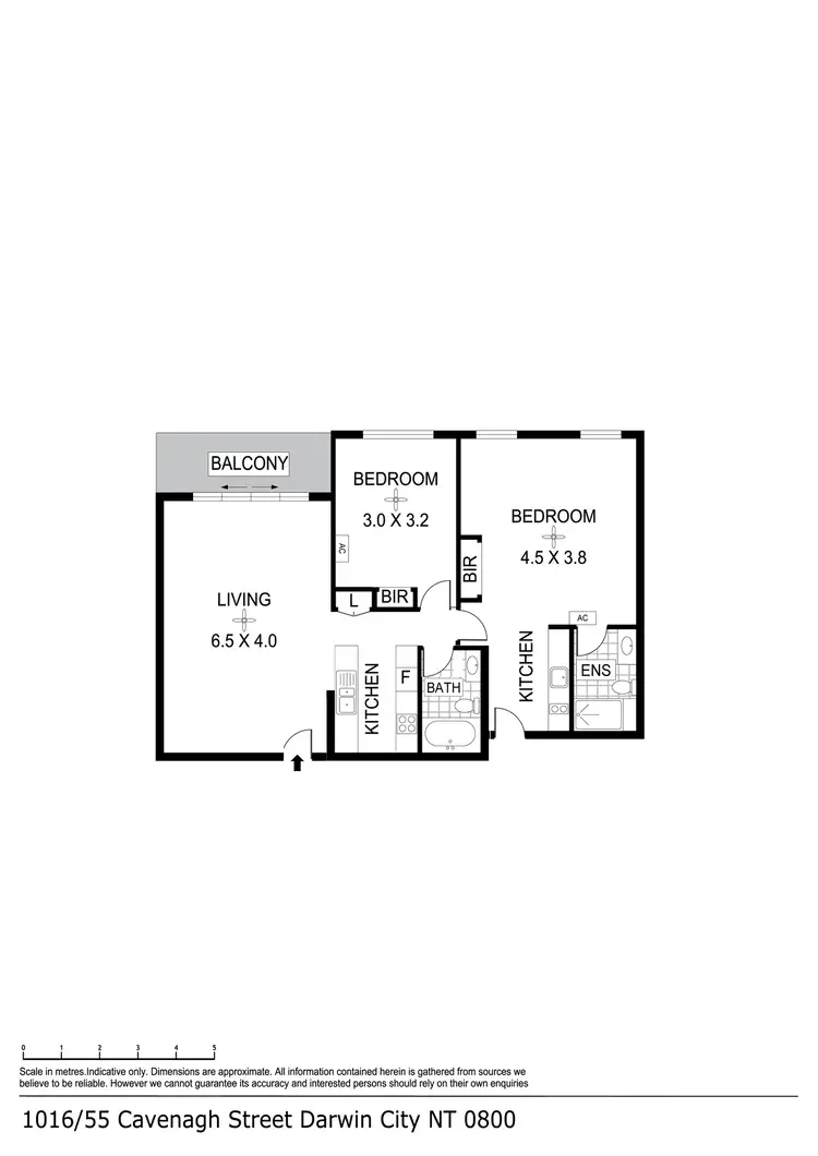 Floorplan of Homely unit listing, 3043/55 Cavenagh Street, Darwin City NT 800
