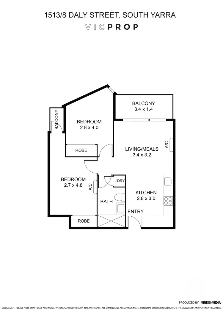 Floorplan of Homely apartment listing, 1513/8 Daly Street, South Yarra VIC 3141