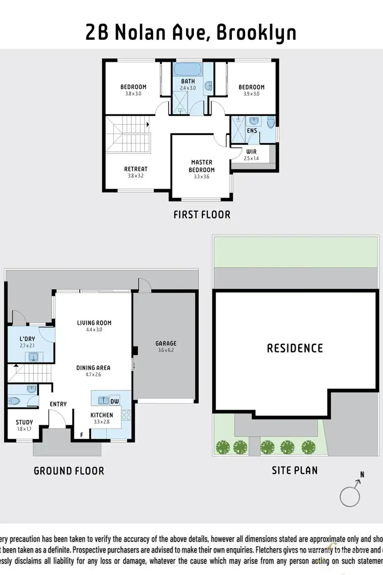 Floorplan of Homely townhouse listing, 2B Nolan Avenue, Brooklyn VIC 3012