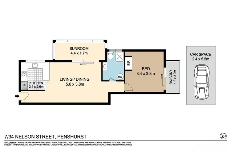 Floorplan of Homely unit listing, 7/34 Nelson Street, Penshurst NSW 2222