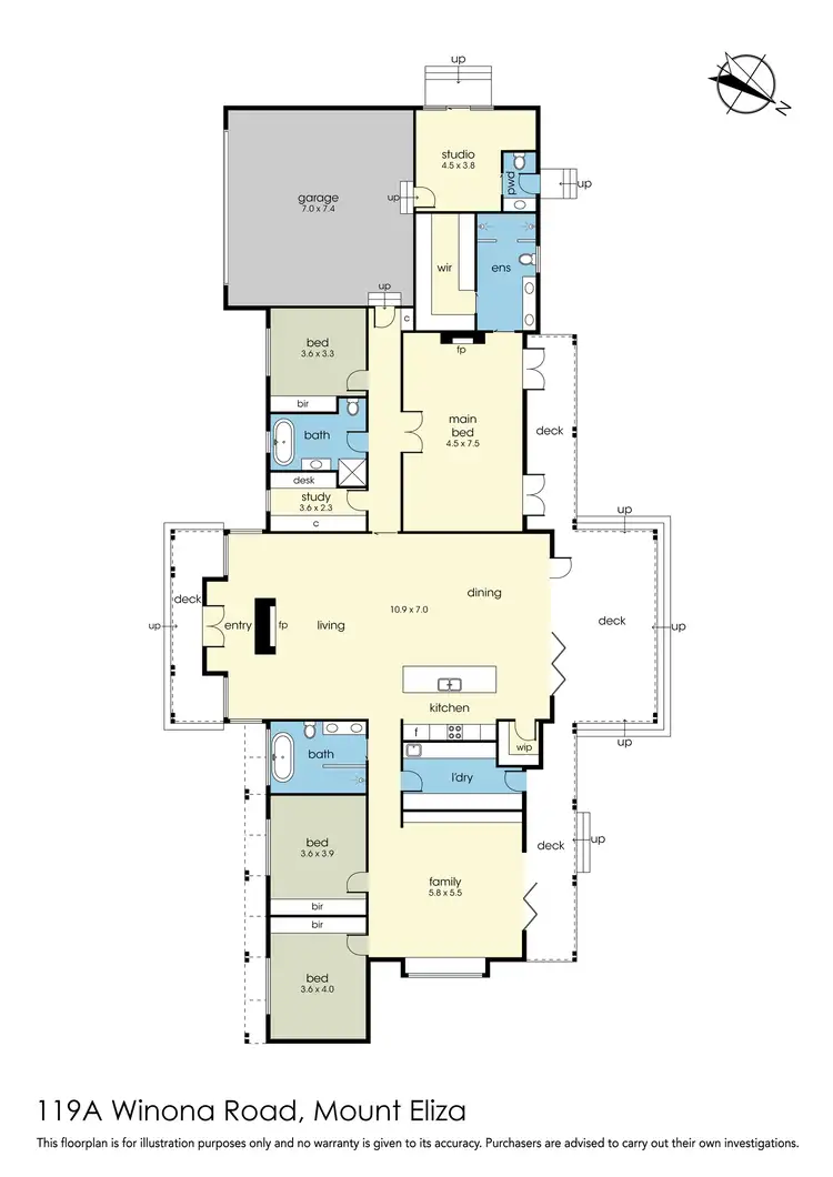 Floorplan of Homely house listing, 119A Winona Road, Mount Eliza VIC 3930