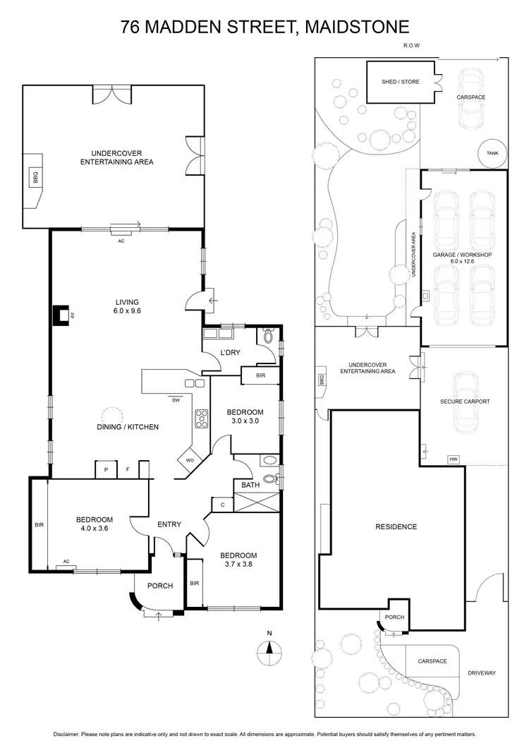 Floorplan of Homely house listing, 76 Madden Street, Maidstone VIC 3012