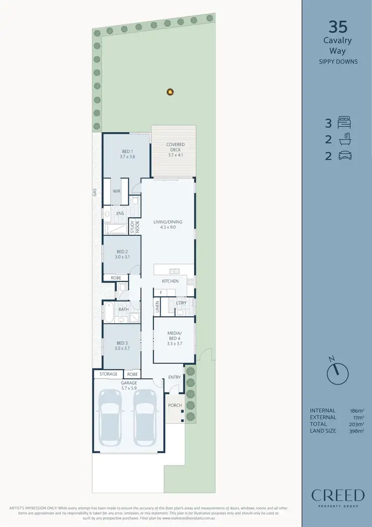 Floorplan of Homely house listing, 35 Cavalry Way, Sippy Downs QLD 4556