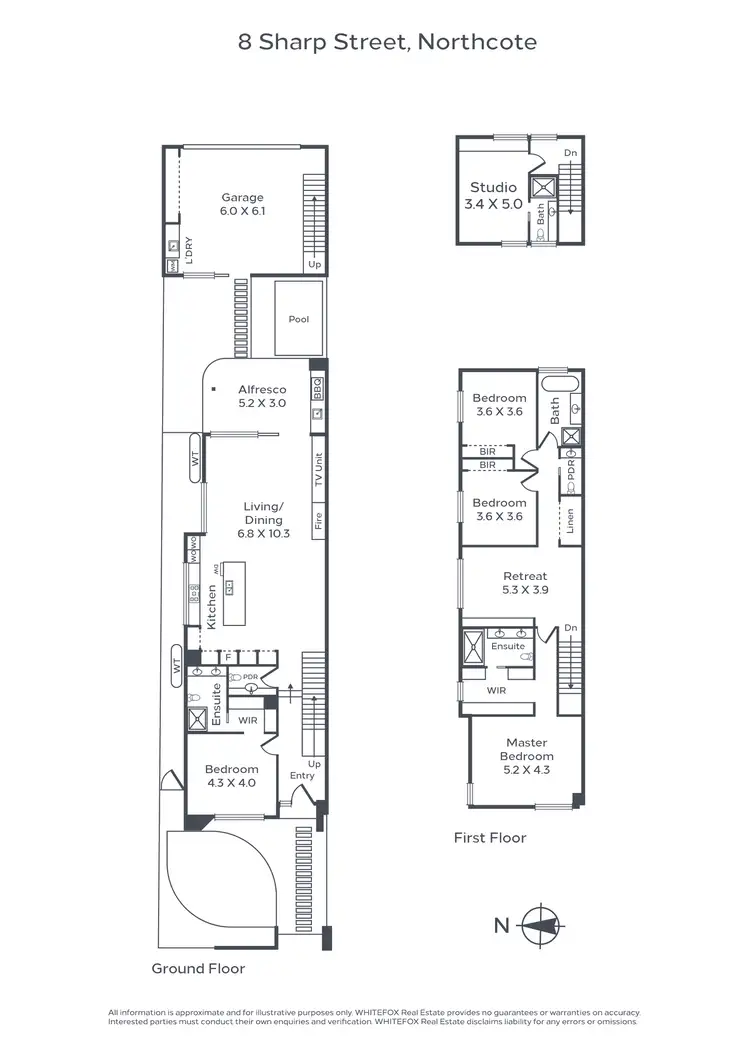 Floorplan of Homely house listing, 8 Sharp Street, Northcote VIC 3070