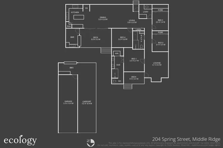 Floorplan of Homely house listing, 204 Spring Street, Middle Ridge QLD 4350