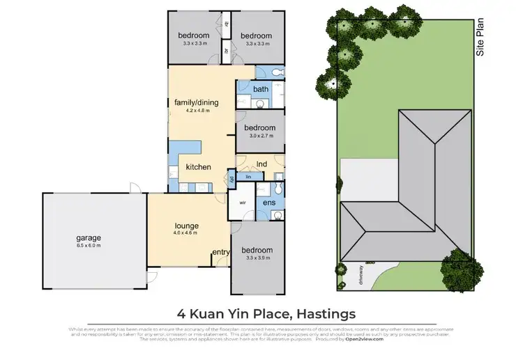 Floorplan of Homely house listing, 4 Kuan Yin Place, Hastings VIC 3915