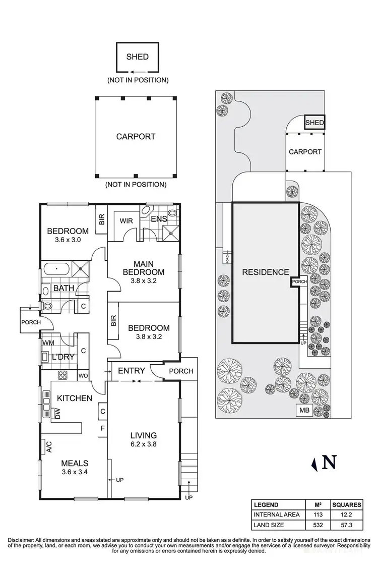 Floorplan of Homely unit listing, 1/54 Metery Road, Eltham VIC 3095