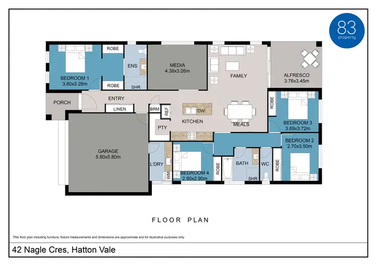 Floorplan of Homely house listing, 42 Nagle Crescent, Hatton Vale QLD 4341