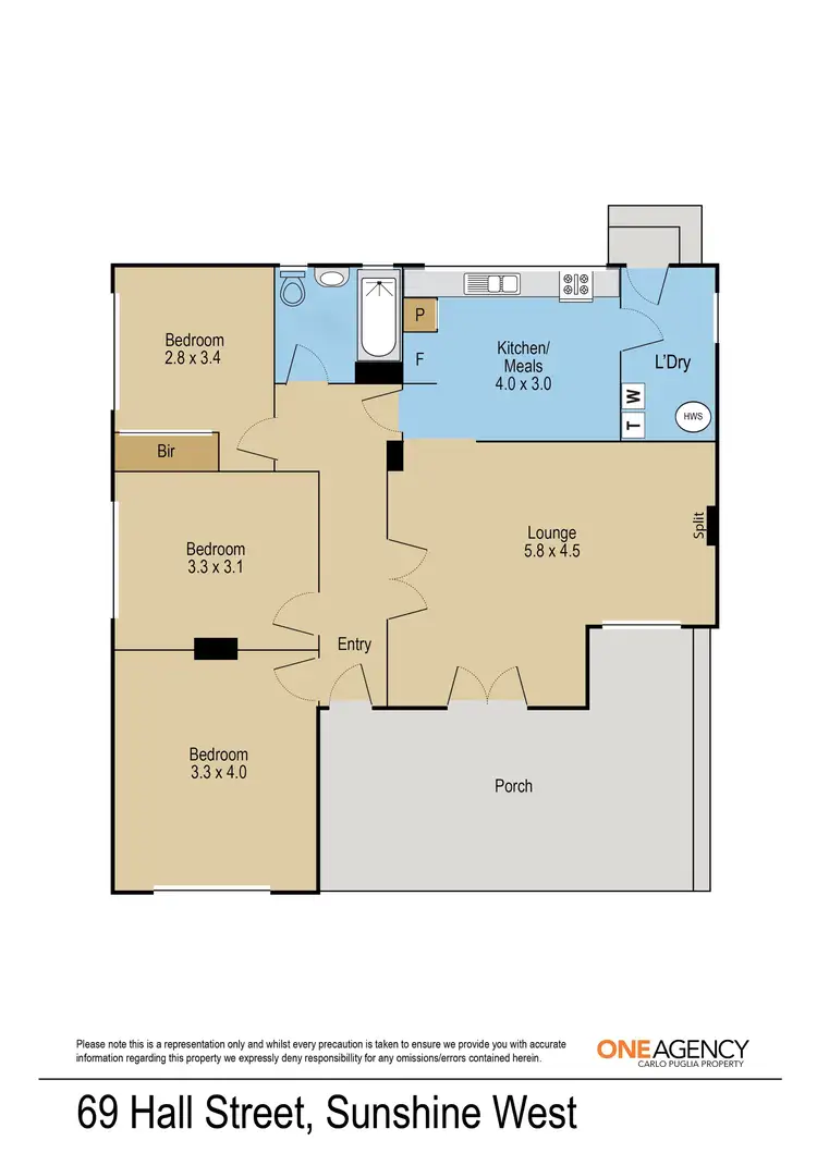 Floorplan of Homely house listing, 69 Hall Street, Sunshine West VIC 3020