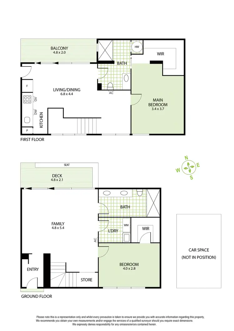 Floorplan of Homely townhouse listing, 5/45-47 Hotham Street, St Kilda East VIC 3183