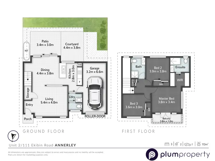 Floorplan of Homely townhouse listing, 2/111 Ekibin Road, Annerley QLD 4103
