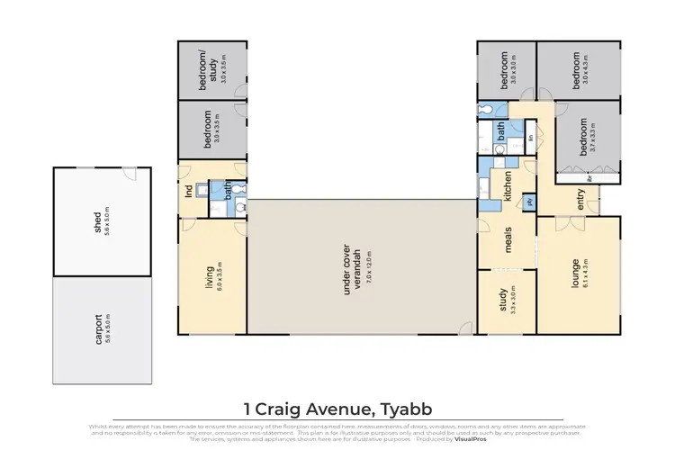 Floorplan of Homely house listing, 1 Craig Avenue, Tyabb VIC 3913