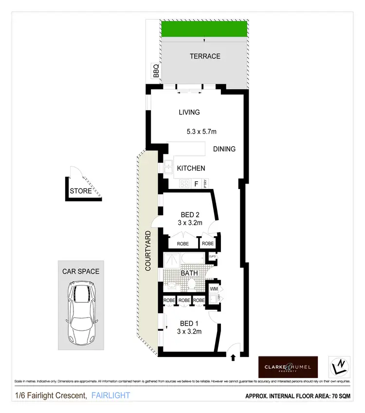 Floorplan of Homely apartment listing, 1/6 Fairlight Crescent, Fairlight NSW 2094