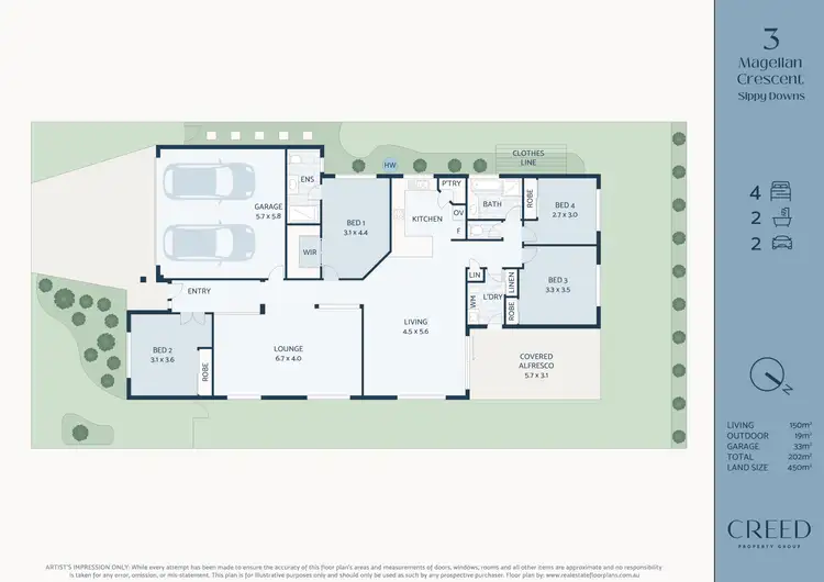 Floorplan of Homely house listing, 3 Magellan Crescent, Sippy Downs QLD 4556