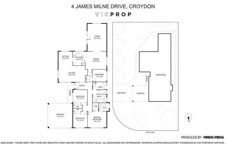 Floorplan of Homely house listing, 4 James Milne Drive, Croydon North VIC 3136