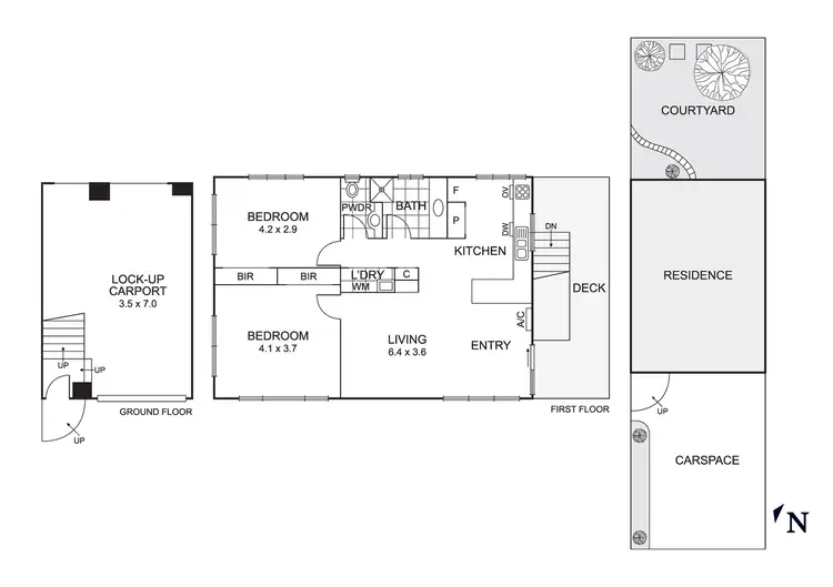 Floorplan of Homely unit listing, 2/42 Station Street, Aspendale VIC 3195