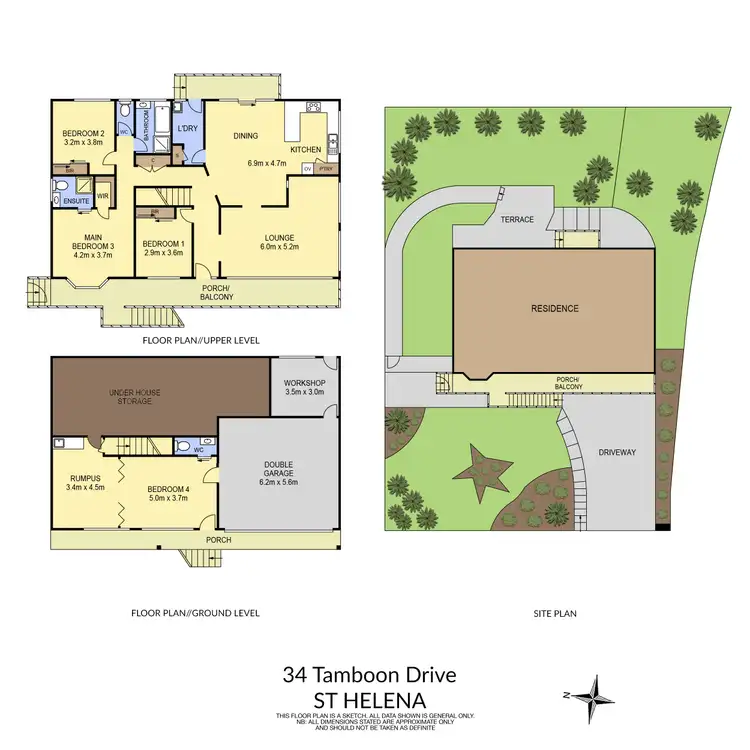 Floorplan of Homely house listing, 34 Tamboon Drive, St Helena VIC 3088
