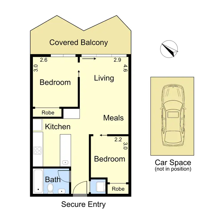 Floorplan of Homely apartment listing, 347/38 Mt Alexander Road, Travancore VIC 3032