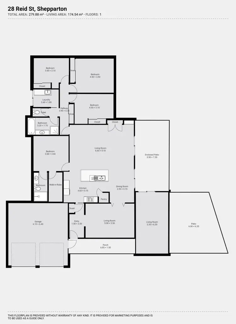 Floorplan of Homely house listing, 28 Reid Street, Shepparton VIC 3630