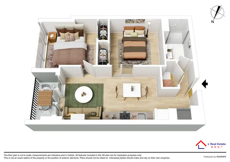 Floorplan of Homely apartment listing, 601/11 Rose Lane, Melbourne VIC 3000