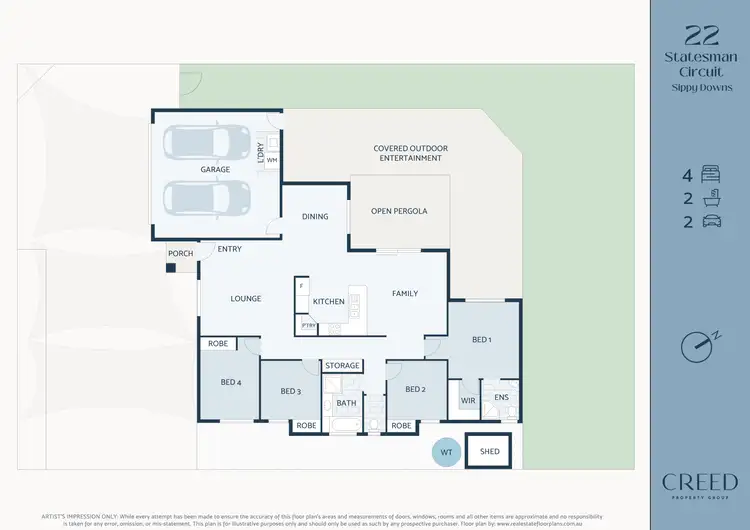 Floorplan of Homely house listing, 22 Statesman Circuit, Sippy Downs QLD 4556