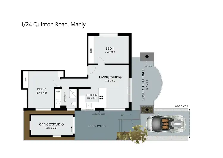 Floorplan of Homely apartment listing, 1/24 Quinton Road, Manly NSW 2095