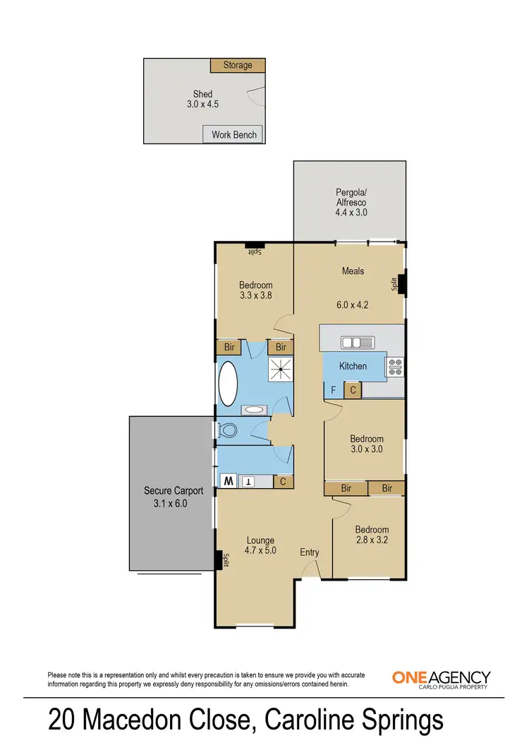 Floorplan of Homely house listing, 20 Macedon Close, Caroline Springs VIC 3023