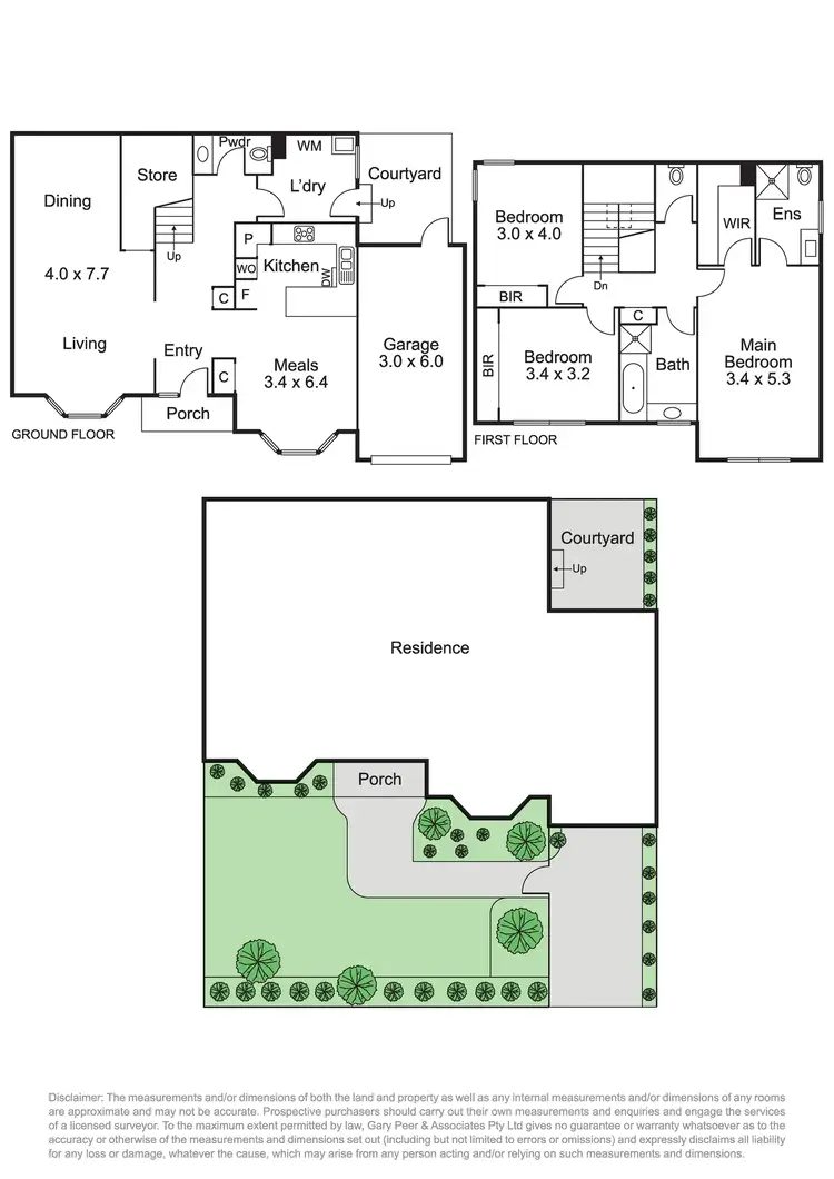 Floorplan of Homely townhouse listing, 1/32 Turner Avenue, Glen Huntly VIC 3163