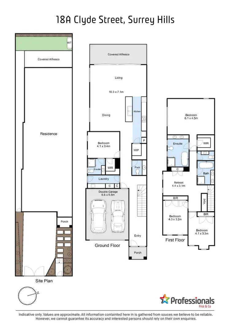 Floorplan of Homely townhouse listing, 18A Clyde Street, Surrey Hills VIC 3127