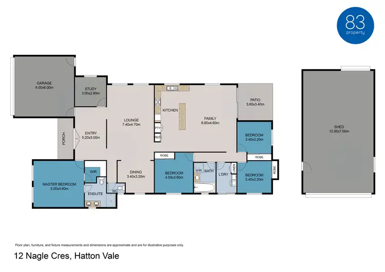 Floorplan of Homely house listing, 12 Nagle Crescent, Hatton Vale QLD 4341